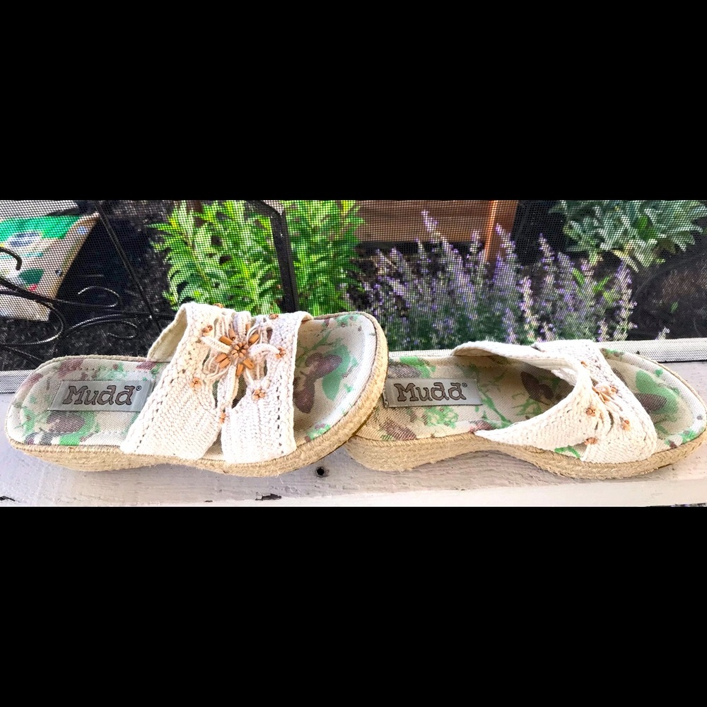 Unique macramé beaded slip on summer sandal